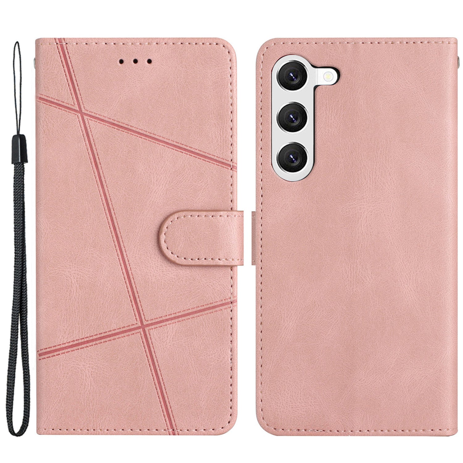 Pro Samsung Galaxy A05s Peněženka PU kožený stojánek Kryt s potiskem Lines Crazy Horse Texture Pro Samsung Galaxy A05s Peněženka PU kožený stojánek Kryt s potiskem Lines Crazy Horse Texture